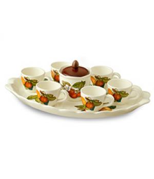Кофейный сервиз 9 предметов artigianato ceramico Груша