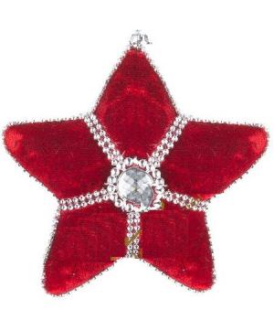 Бордовая звезда со стразами 12 см 11055 ()