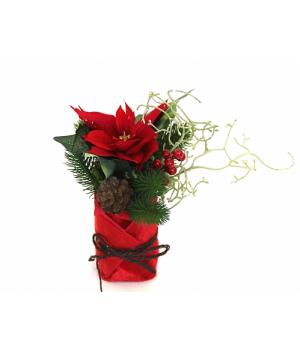Цветок-декор новогодний (H-20см)  DN-59914