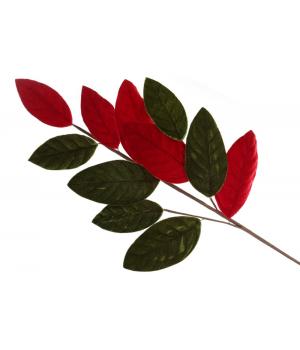807-147 Ветка с листьями (красно-зелёный) 65см