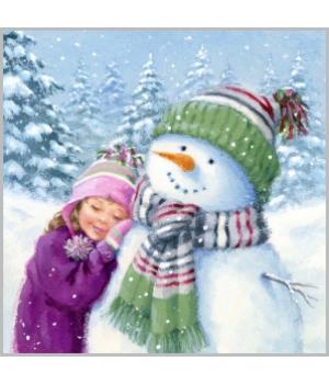 Салфетки Art Bouquet 33*33, 3хсл, 20л. "Мой любимый снеговик"/12