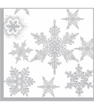 Салфетки Art Bouquet 33*33, 3хсл, 20л. "Снегопад. серебро" /12