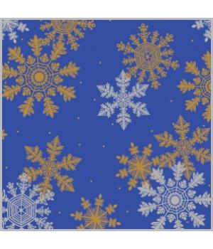 Салфетки Art Bouquet 33*33, 3хсл, 20л. "Снежинки на синем,"/12