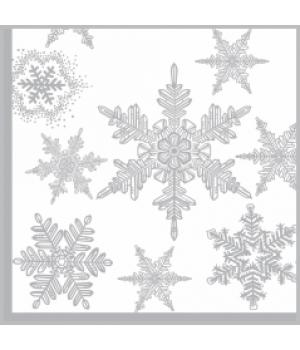 Салф. Bouquet de Luxe 24х24 3 слоя 25л "Снегопад Серебро" /15
