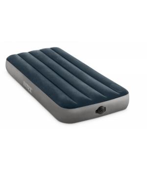 Матрас надувной,Intex Single-High Fiber-Tech 99х191х25 см,насос на батар, встроен.ножной насос,136кг