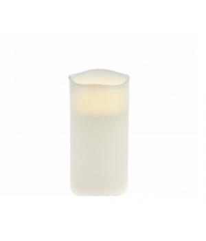 Светодиодная свеча с имитацией пламени,на батарейках,H14,5см кремовый