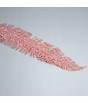 Ветка искусственная "Перо" (пластик), 80 см цвет Розовый Арт.EYK6-039#9