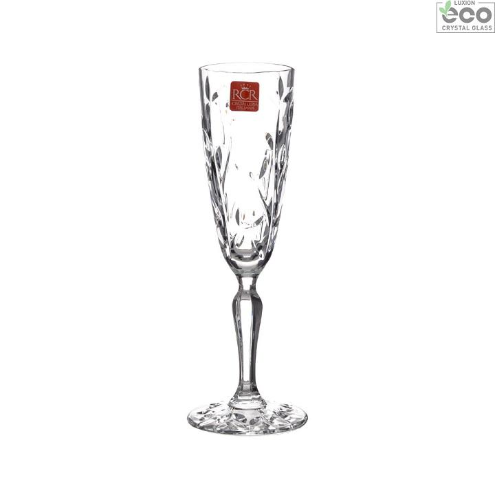 Набор фужеров для шампанского RCR Laurus 180мл (6 шт) (эко-хрусталь Luxion)