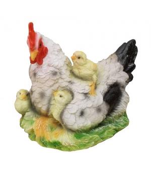 Фигура декоративная садовая "Курица-наседка" L30W20H23 см