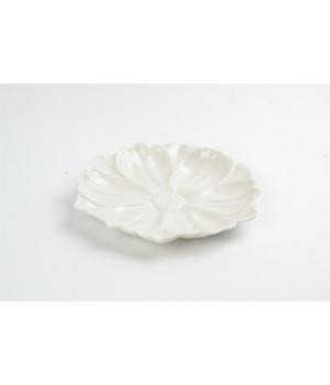 727-156 Тарелка-цветок(белый) 19х18см