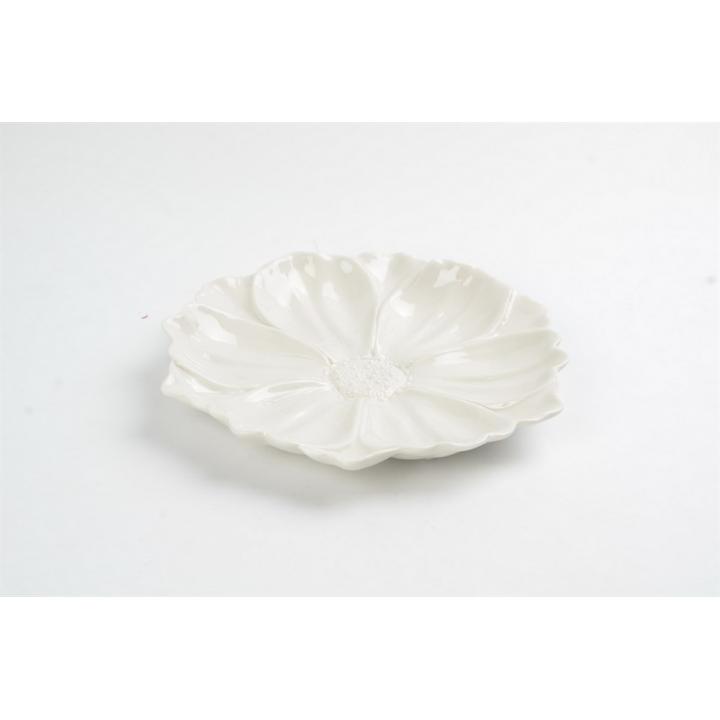 727-156 Тарелка-цветок(белый) 19х18см