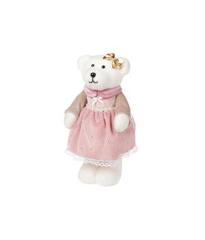 743-332 Медведь (девочка) в розовом платье 26см