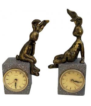781630 Изделие декоративное "Кролик с часами" (1xААА, не прилаг.) 10х7х21,5 см, ассорт. 2 вида