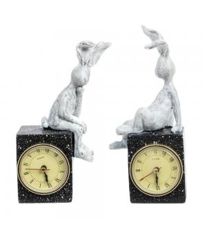781664 Изделие декоративное "Кролик с часами" (1xААА, не прилаг.), L10 W7 H21,5 см, ассорт. 2 вида