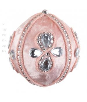 Серебристо-розовый шар с камнями 10 см 11245 Karlsbach