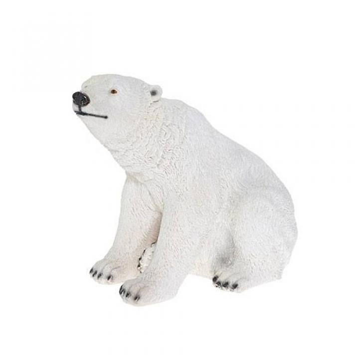 626110/F164 Фигура декоративная садовая "Медведь белый сидячий", L16 W26 H20 см