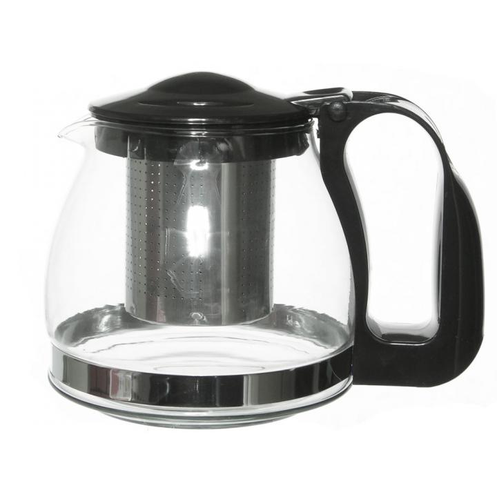 Заварочный чайник 700 мл., (Ч) стекло,  метал. фильтр (24) 3192