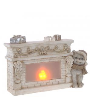 755169 Фигурка декоративная "Камин" с подсветкой (АААх3, не вход.), L39 W12 H28,5 см