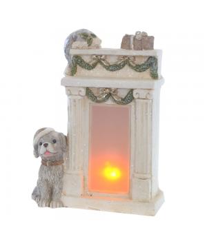 755170 Фигурка декоративная "Камин" с подсветкой (АААх3, не вход.), L29,5 W14,5 H39 см