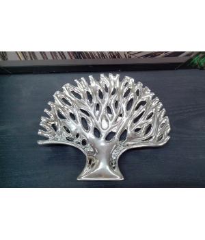 Фигура "Дерево" (керамика), 24х24хH3 см Серебряный