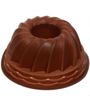 Форма для выпечки силикон, 23.5х10.5 см, круглая, шоколад, Daniks, Savory, Y4-4963 (396042)