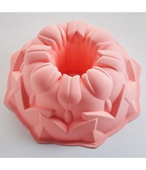 Форма для выпечки кекса "Царица цветов" розовая 21*8см