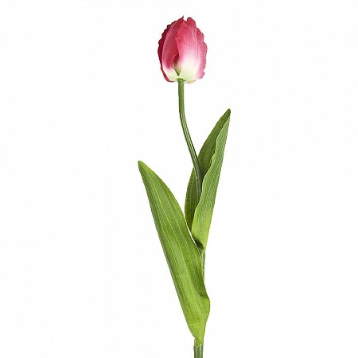 Цветок искусственный (на ножке) "Тюльпан малиновый" h=67см. (min36) (транспортная упаковка)