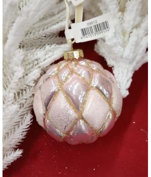 Многогранный розовый шар 8 см ()