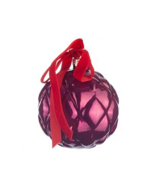 Бордовый многогранный шар 8 см ()