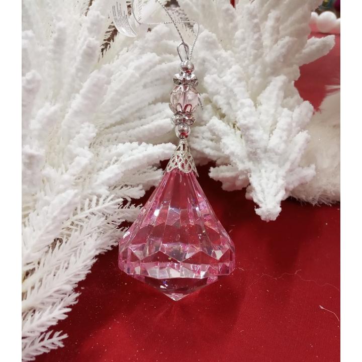 Подвеска розовый бриллиант, 6х6х12см 10408