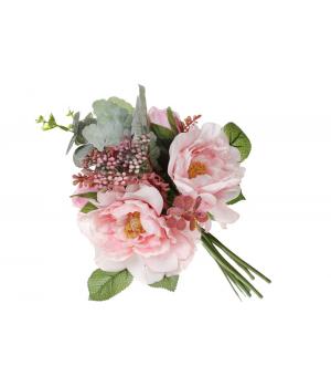 103-140 Иск.цветы - букет (розовый) 36см (12)