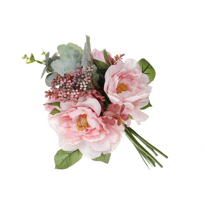 103-140 Иск.цветы - букет (розовый) (12) (10702070/071221/3014356, Китай)