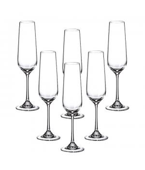 Набор бокалов для шампанского Crystalite Bohemia Strix/Dora 200мл (6 шт)
