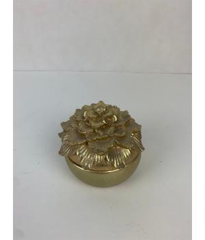 450-044 Шкатулка (золото) :высота 8см, диаметр 8см