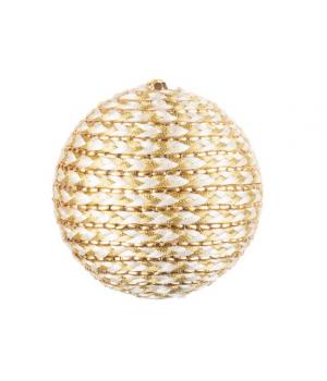 Плетеный кремово-золотистый шар 10 см 11129 Karlsbach