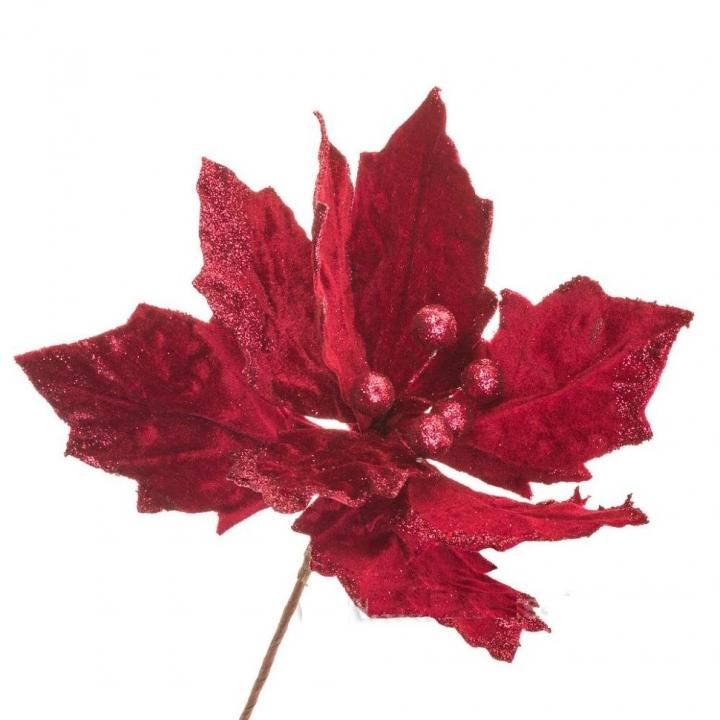 Цветок искусственный "Пуансеттия", 35 см цветБордовый Арт.TY88-21543