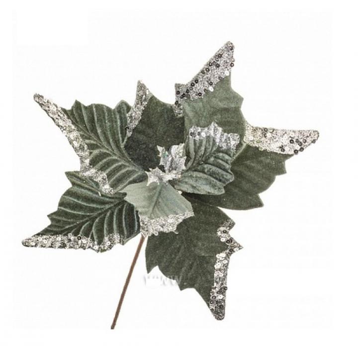 Цветок искусственный "Пуансеттия", 49 см цветСветло-зеленый Арт.TY76-2#