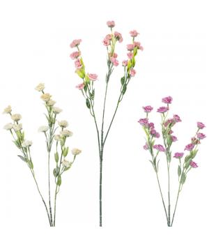 262098 Цветок искусственный "Эустома", L15 W15 H60 см, 3 вида