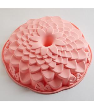 Форма для выпечки кекса "Георгин" цвет: розовый 20,5*5,5см
