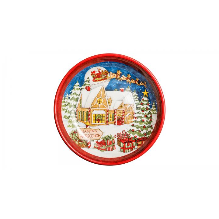 Тарелка суповая Certified Int. Мастерская Санта-Клауса 23 см (керамика)