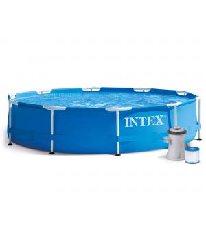 Бассейн Intex каркасный Metal Frame 305х76 см + фильтр-насос 1250 л/ч