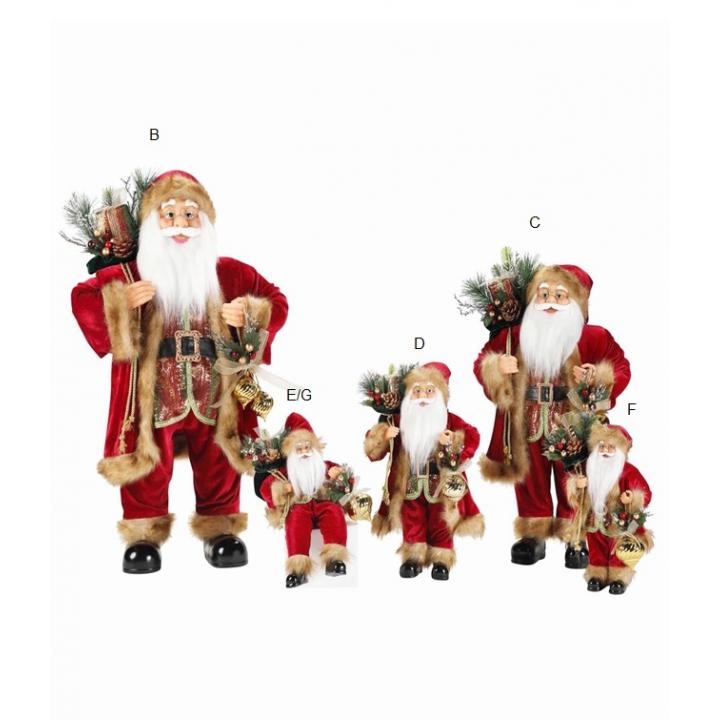 Декоративная новогодняя кукла - "Дед мороз" 30см (сидячий) TM-218515G