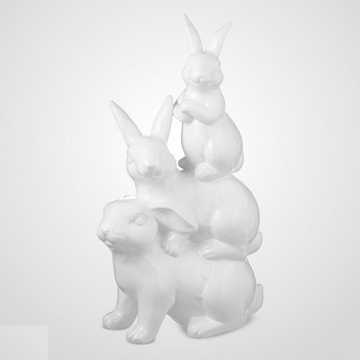 Семья кроликов 37x21.5x12.5см
