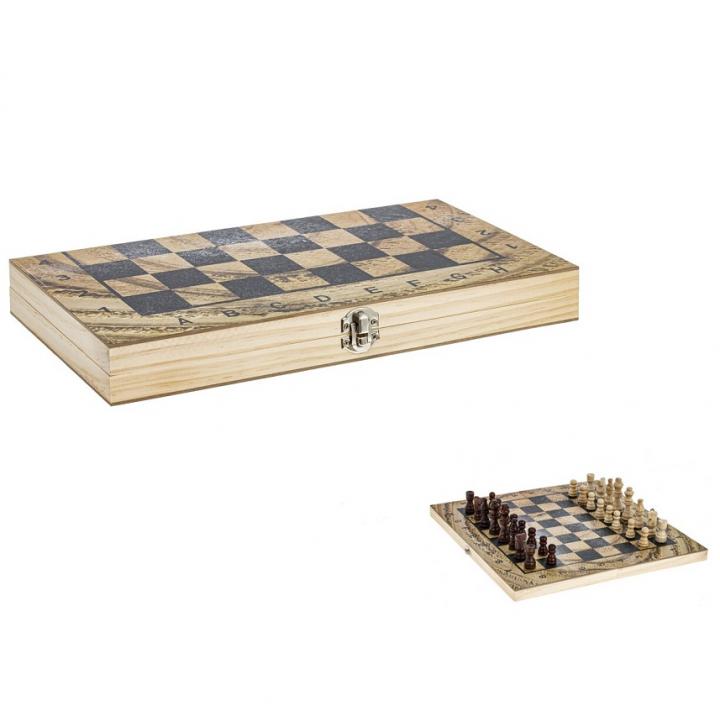 796262 Игра настольная 3 в 1 (шахматы, шашки, нарды), L34 W17 H4 см